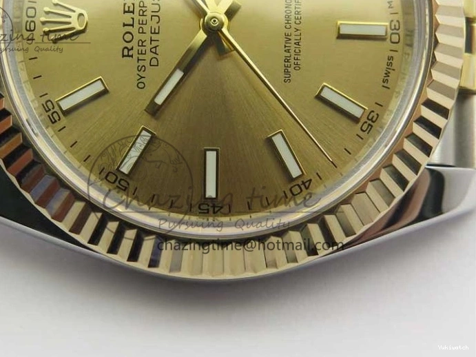 Best Bracelet Dial WWF Stick 126333 Edition 41 Makers YG Jubilee DateJust Wrapped Gold Wrapped SS SS A2836 on YG 0410
